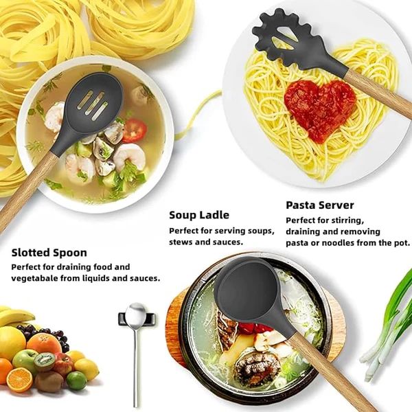 12-Piece Heat-Resistant Kitchen Utensils Set