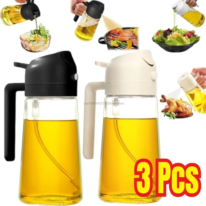 Leak-Proof Premium  2 in 1 & 3-in-1  Oil Spray Bottle