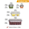8-Piece Leak-Proof Airtight Food Storage Containers