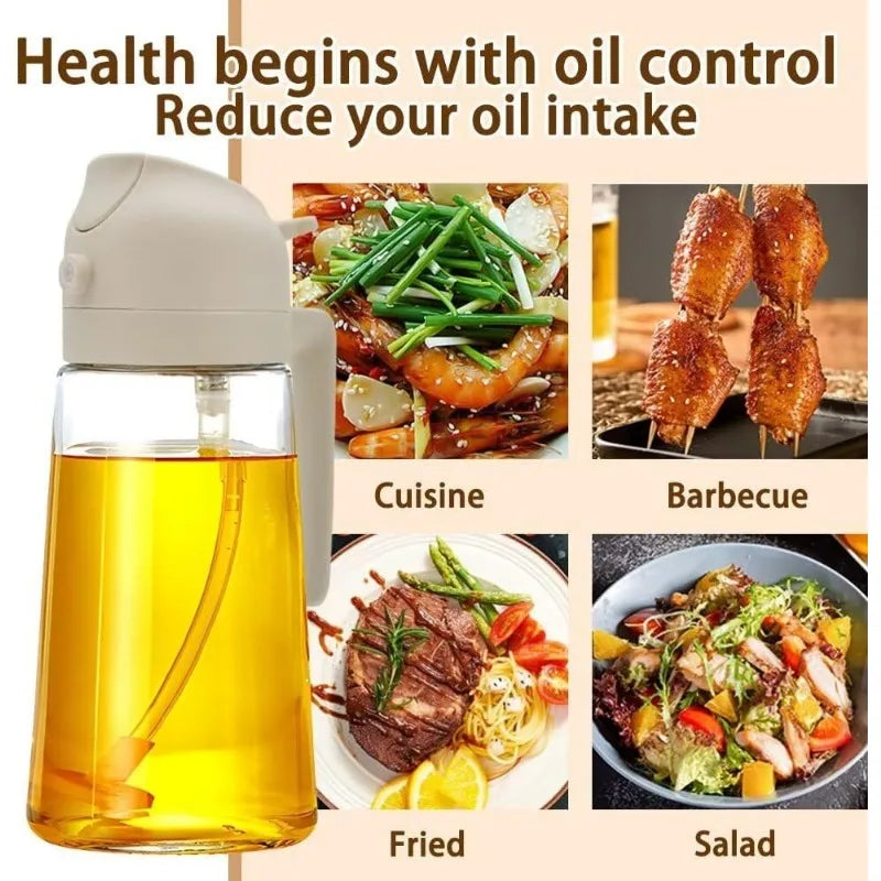 Leak-Proof Premium  2 in 1 & 3-in-1  Oil Spray Bottle