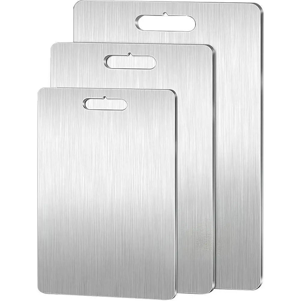 Premium 304 Stainless Steel Kitchen Cutting Board - Durable & Hygienic