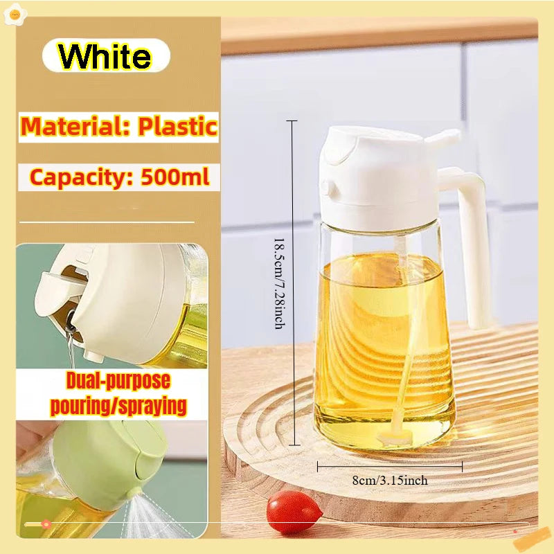 Premium Oil Spray Bottle - 200/300/500ml Leakproof Dispenser for BBQ & Cooking