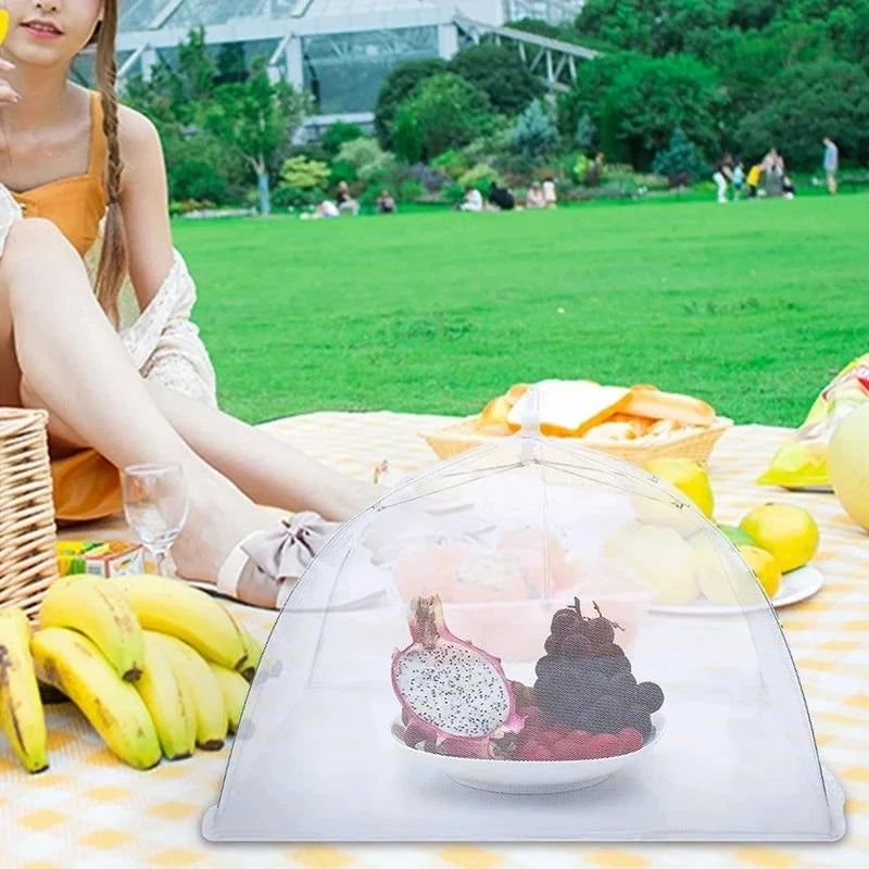Foldable Food Mesh Cover - Washable Kitchen Table Tent (Protects Against Flies)