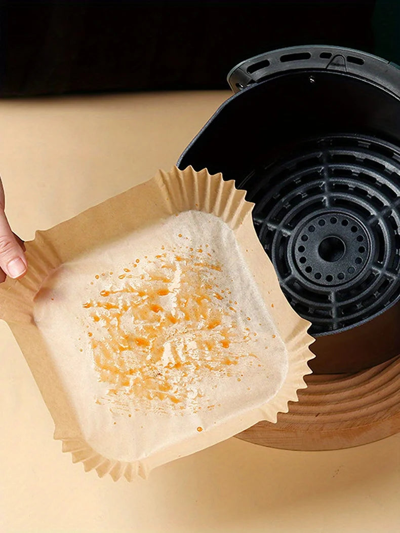 50-Pack Eco-Friendly Air Fryer Paper Liners