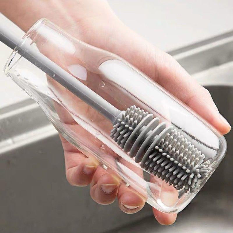 Silicone Bottle & Cup Scrubber - Hygienic Kitchen Glass Cleaner