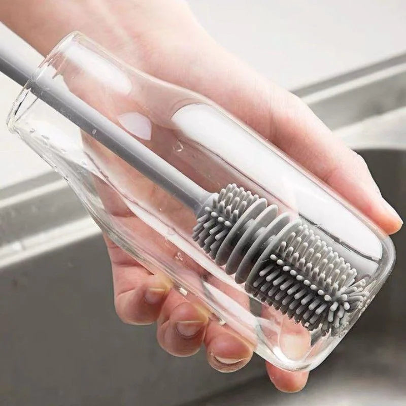 Silicone Bottle & Cup Scrubber - Hygienic Kitchen Glass Cleaner