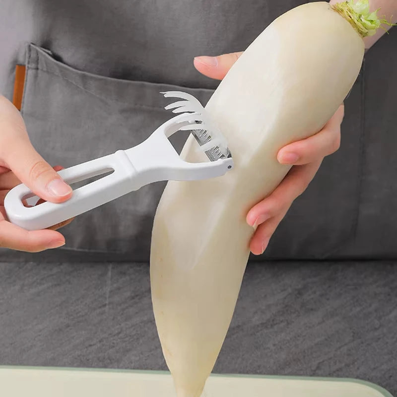 3-in-1 Manual Vegetable Grater & Julienne Peeler - Fast Kitchen Slicer