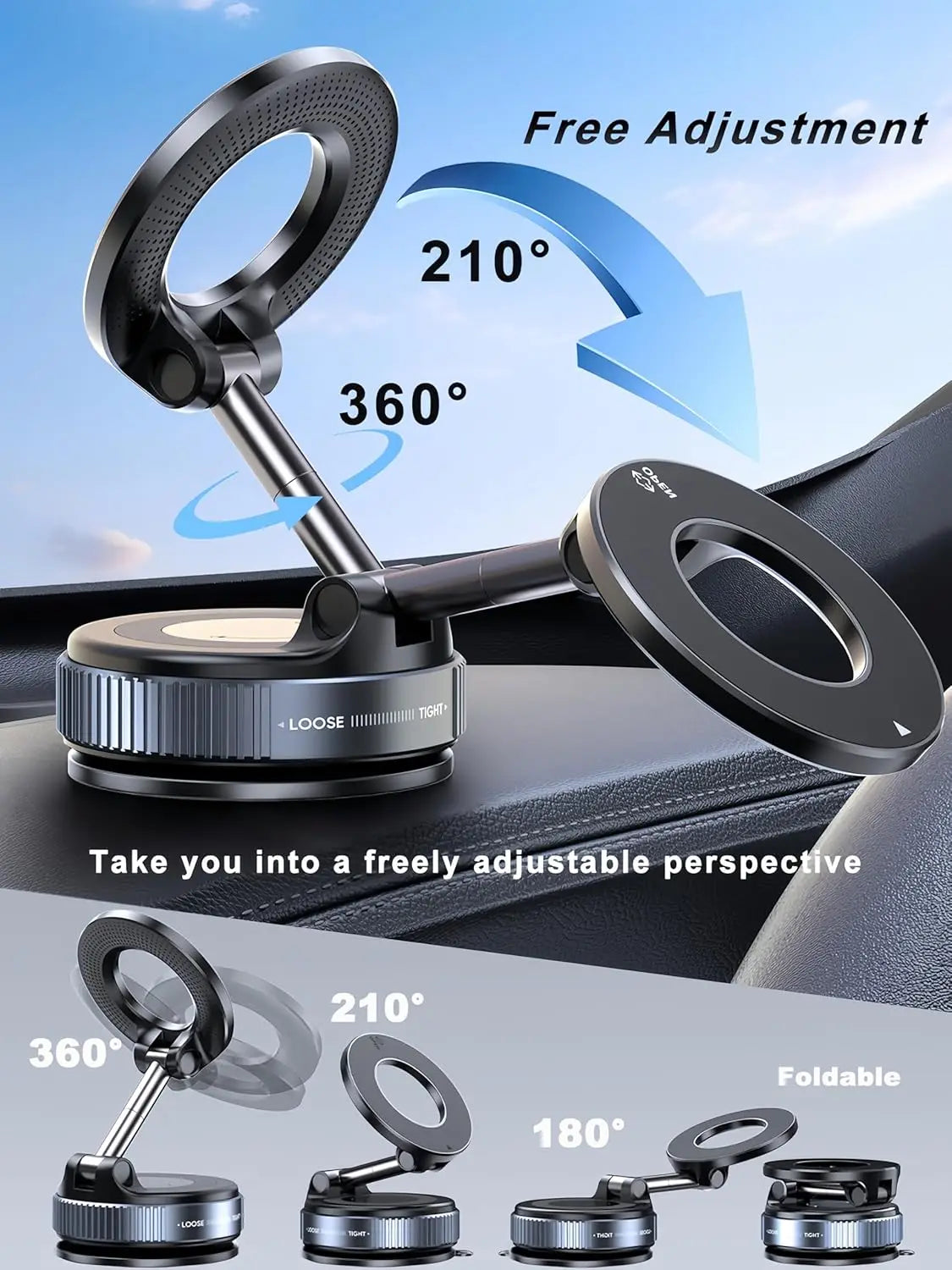 Premium 360° Car Dashboard Phone Holder