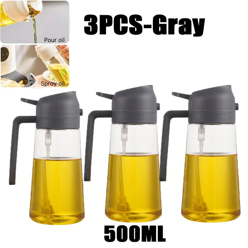 Premium Oil Spray Bottle - 200/300/500ml Leakproof Dispenser for BBQ & Cooking