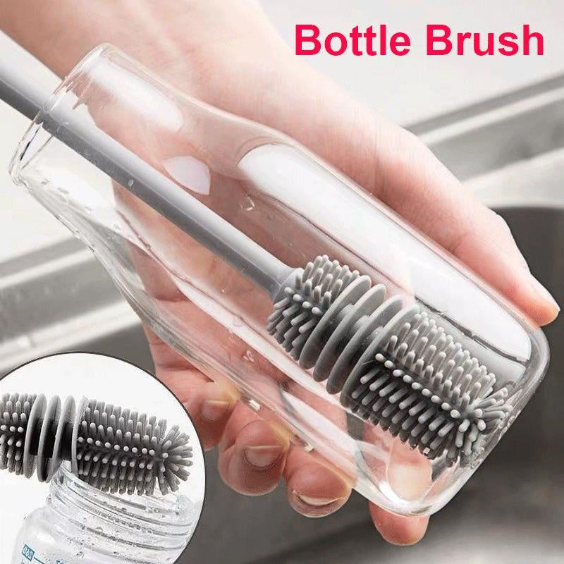 Silicone Bottle & Cup Scrubber - Hygienic Kitchen Glass Cleaner