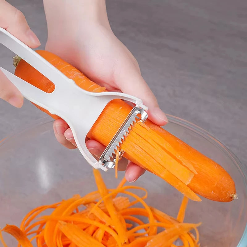 3-in-1 Manual Vegetable Grater & Julienne Peeler - Fast Kitchen Slicer