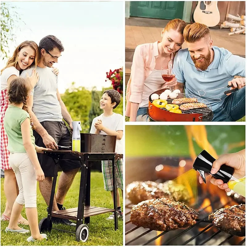 Premium Oil Spray Bottle - 200/300/500ml Leakproof Dispenser for BBQ & Cooking