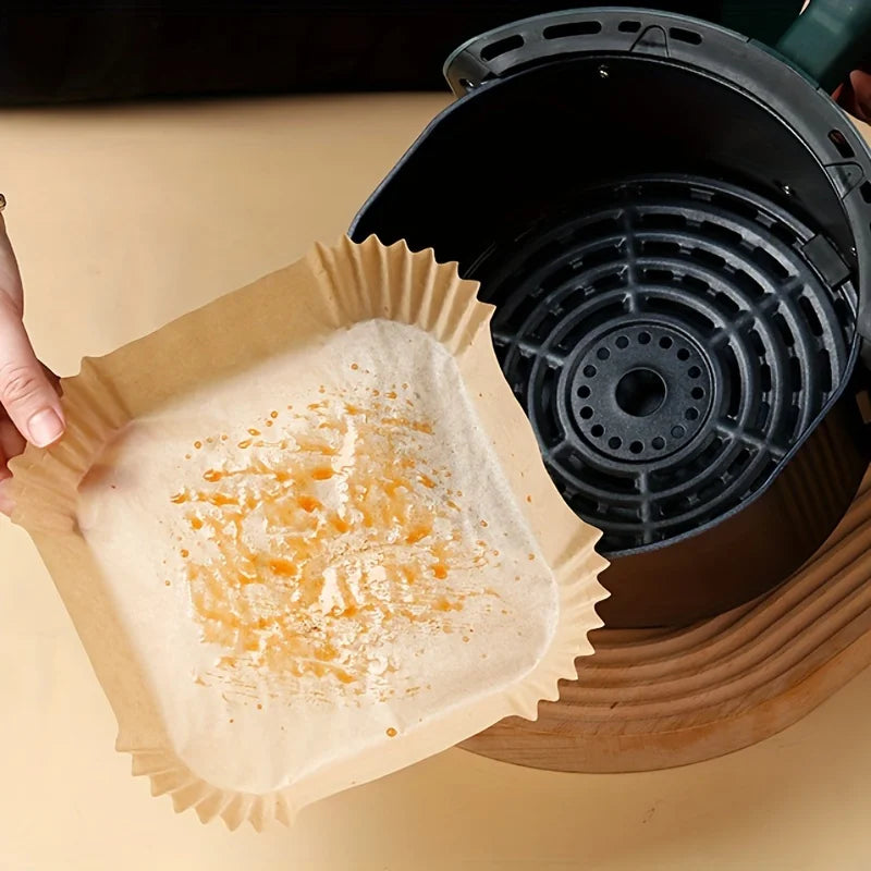 50-Pack Eco-Friendly Air Fryer Paper Liners