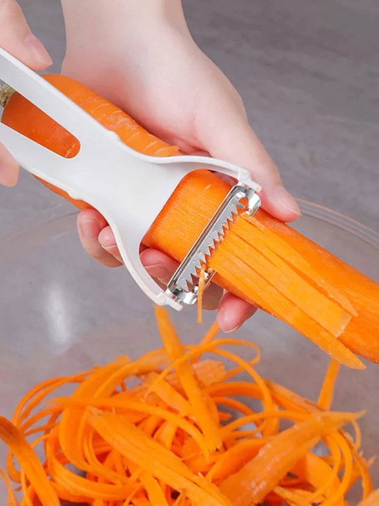 3-in-1 Manual Vegetable Grater & Julienne Peeler - Fast Kitchen Slicer