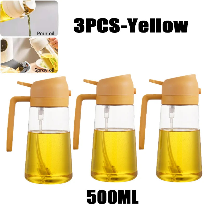 Premium Oil Spray Bottle - 200/300/500ml Leakproof Dispenser for BBQ & Cooking