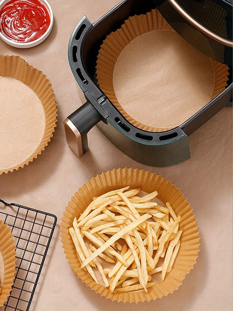 50-Pack Eco-Friendly Air Fryer Paper Liners