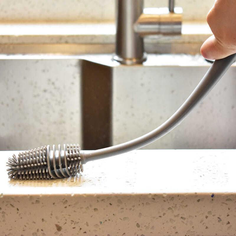 Silicone Bottle & Cup Scrubber - Hygienic Kitchen Glass Cleaner