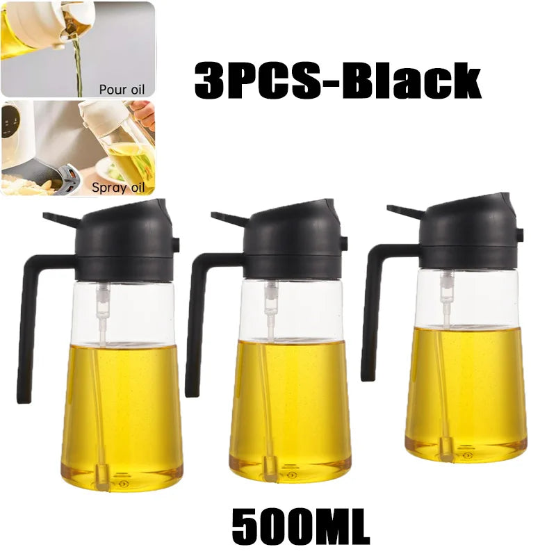 Premium Oil Spray Bottle - 200/300/500ml Leakproof Dispenser for BBQ & Cooking