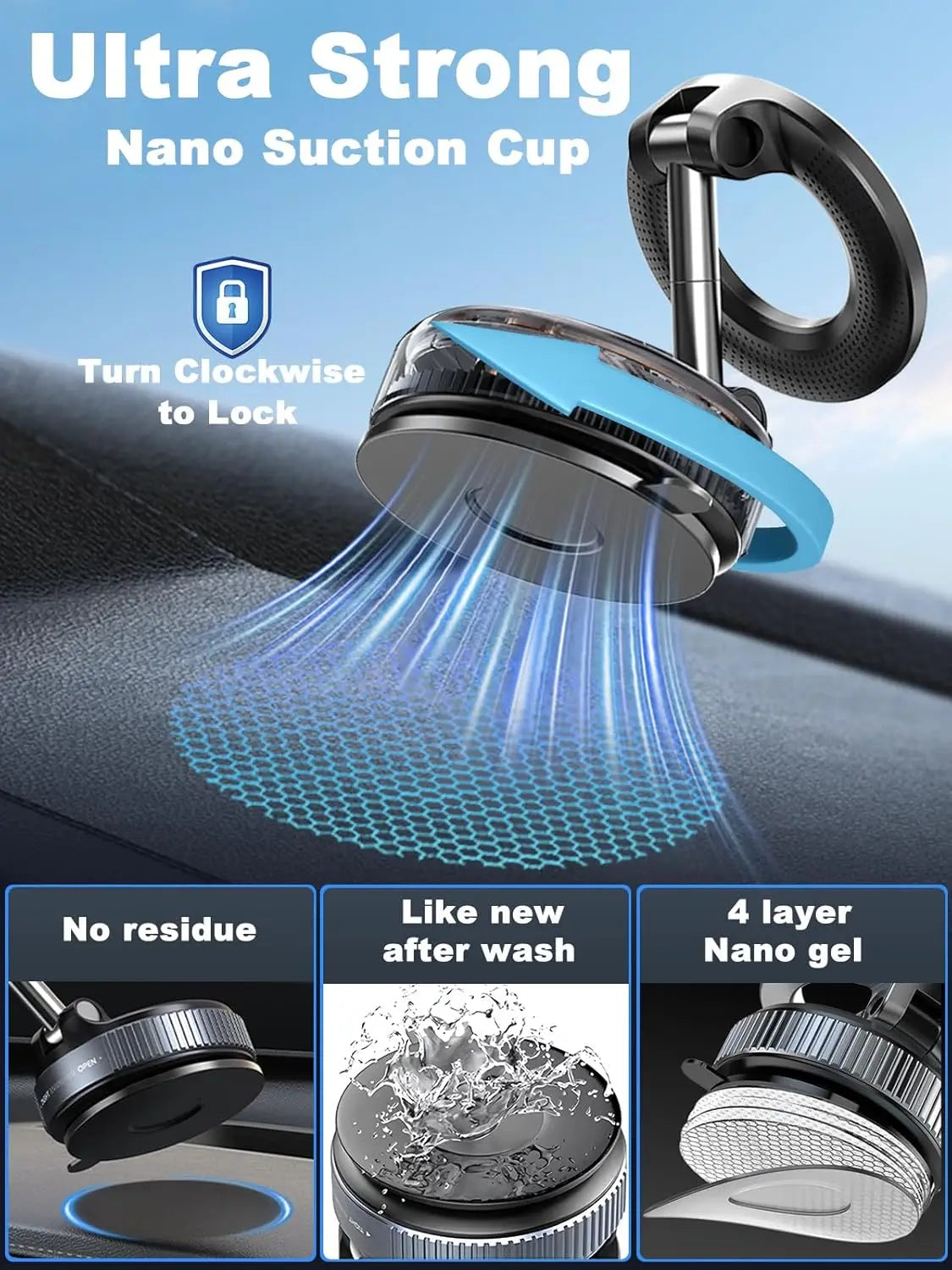 Premium 360° Car Dashboard Phone Holder