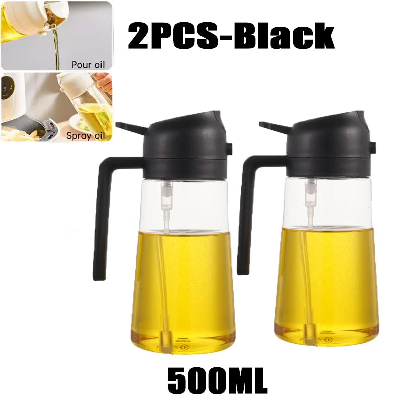 Premium Oil Spray Bottle - 200/300/500ml Leakproof Dispenser for BBQ & Cooking