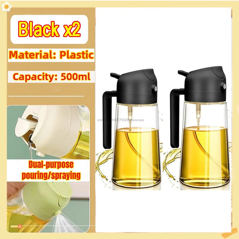 Leak-Proof Premium  2 in 1 & 3-in-1  Oil Spray Bottle