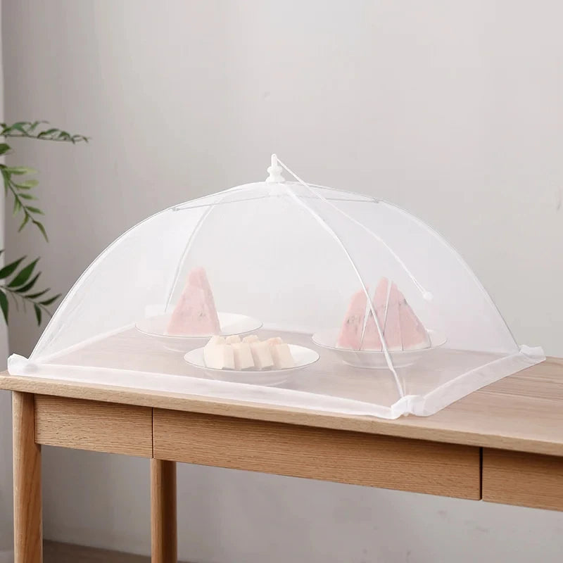 Foldable Food Mesh Cover - Washable Kitchen Table Tent (Protects Against Flies)