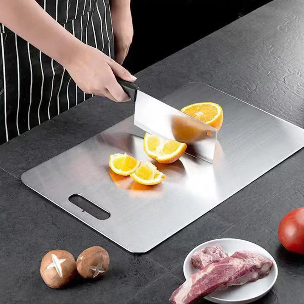 Premium 304 Stainless Steel Kitchen Cutting Board - Durable & Hygienic