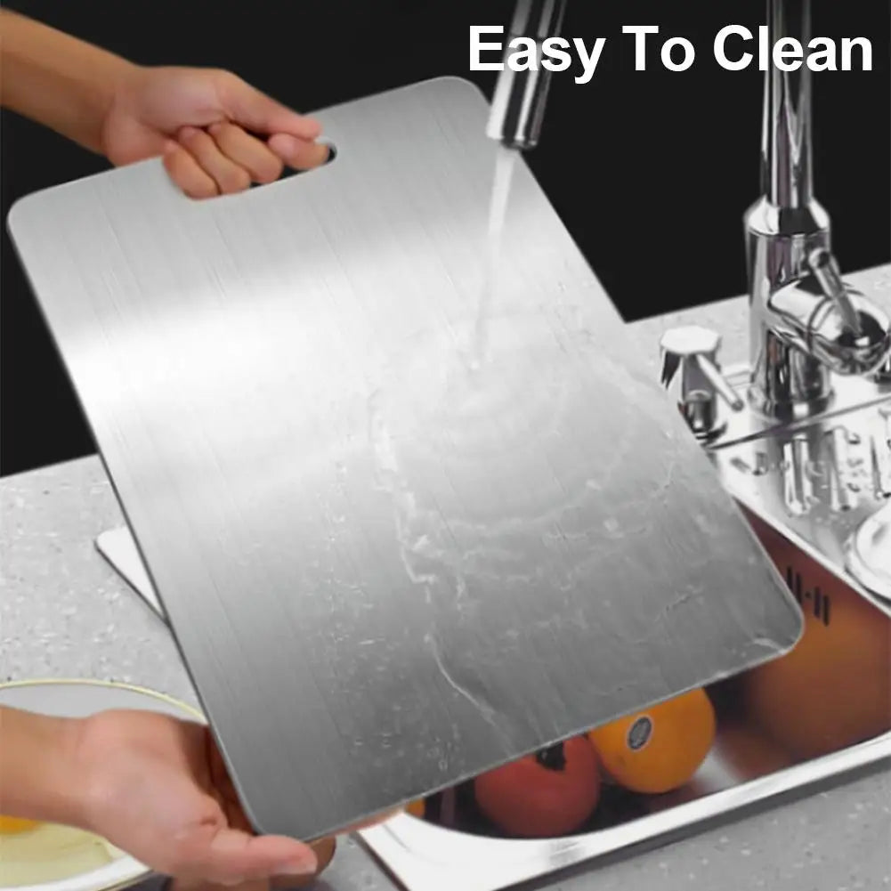 Premium 304 Stainless Steel Kitchen Cutting Board - Durable & Hygienic