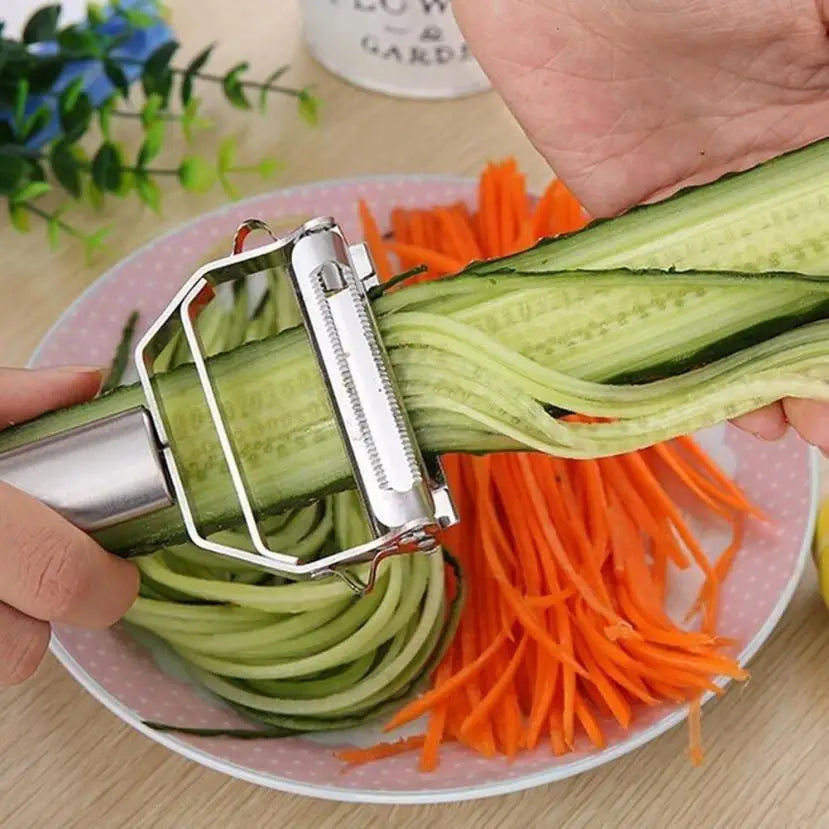 Stainless Steel Vegetable Slicer - Professional Potato & Cucumber Cutter for Kitchen