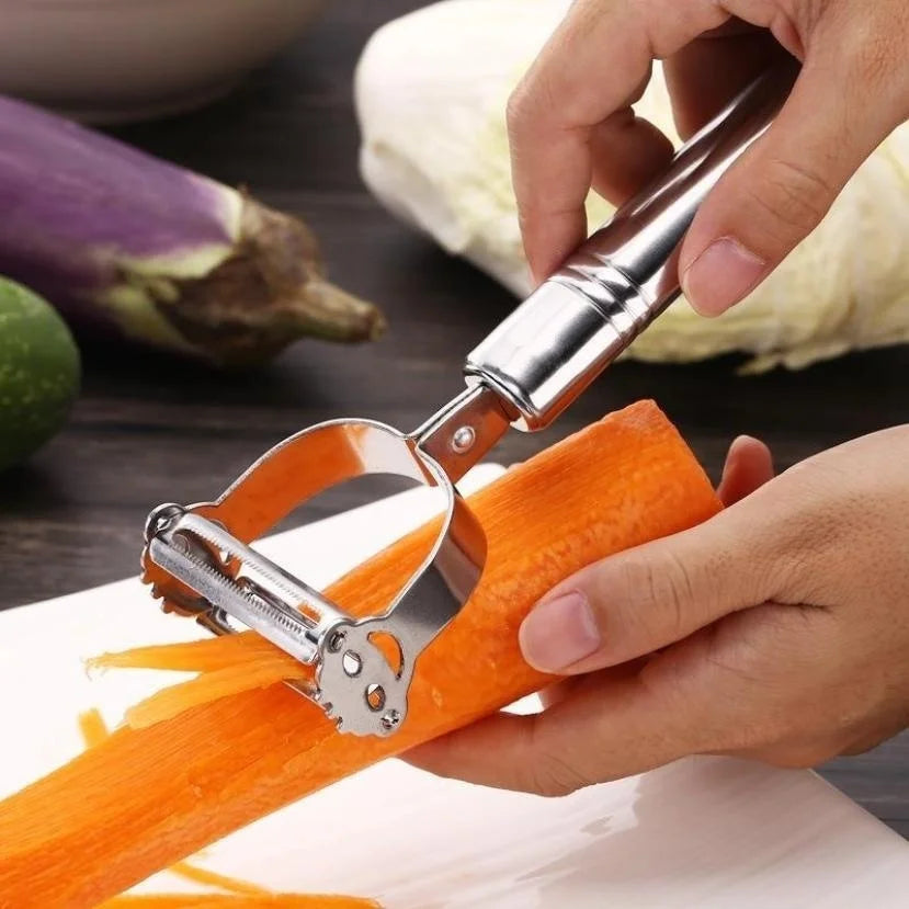 Stainless Steel Vegetable Slicer - Professional Potato & Cucumber Cutter for Kitchen