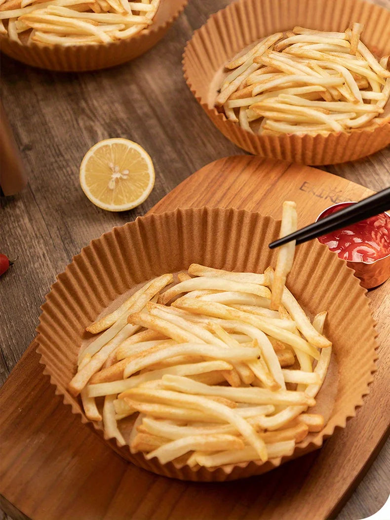 50-Pack Eco-Friendly Air Fryer Paper Liners