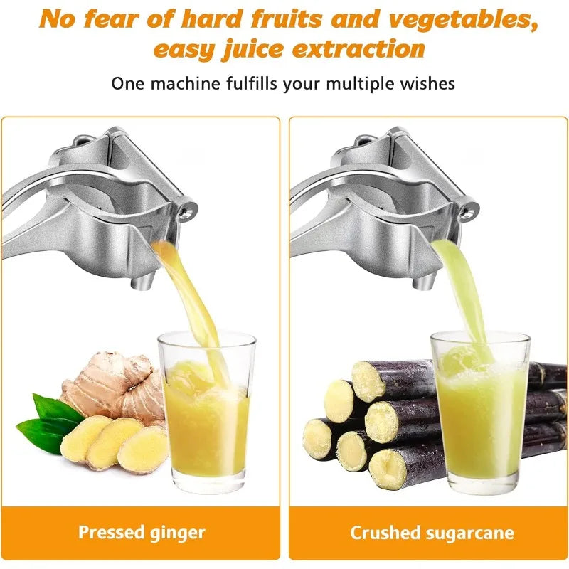 Heavy-Duty Manual Fruit Juicer - Detachable Portable Hand Press Squeezer