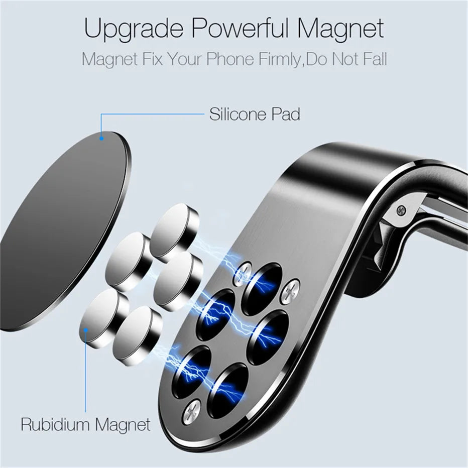 360° Rotating Magnetic Air Vent Car Phone Mount - Universal & Stable