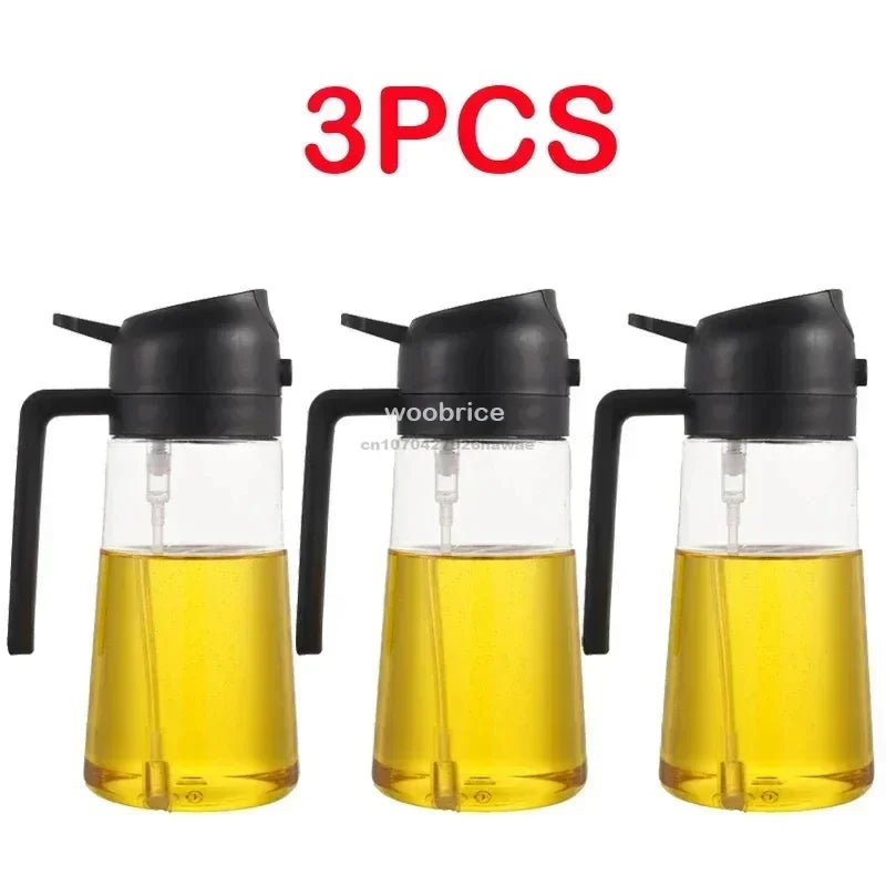 Leak-Proof Premium  2 in 1 & 3-in-1  Oil Spray Bottle