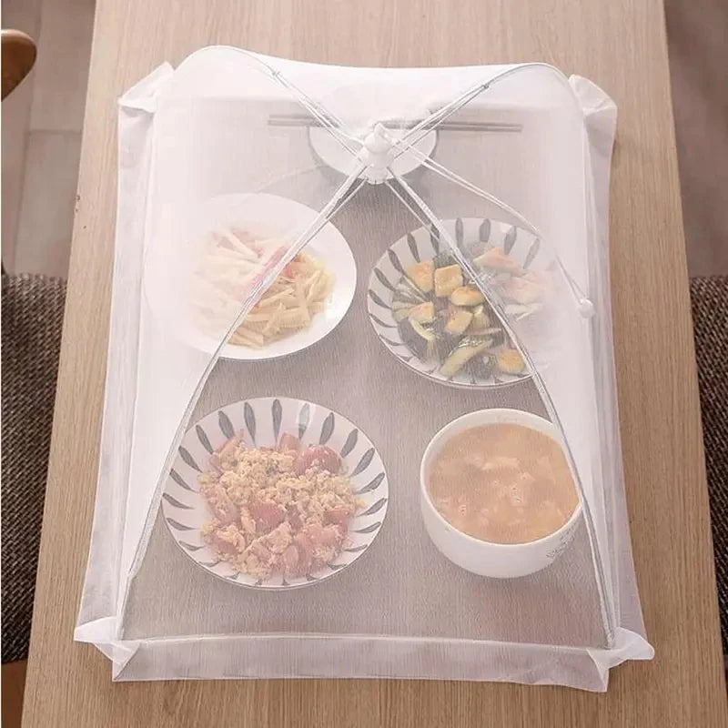 Foldable Food Mesh Cover - Washable Kitchen Table Tent (Protects Against Flies)