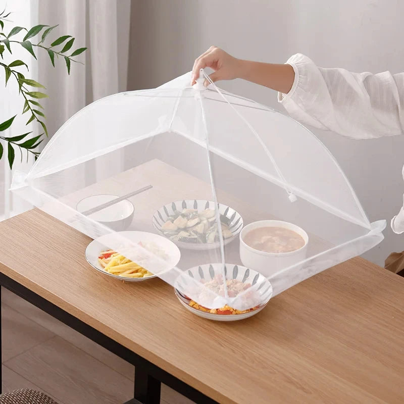 Foldable Food Mesh Cover - Washable Kitchen Table Tent (Protects Against Flies)