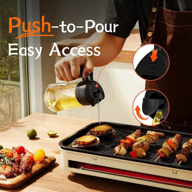 Leak-Proof Premium  2 in 1 & 3-in-1  Oil Spray Bottle