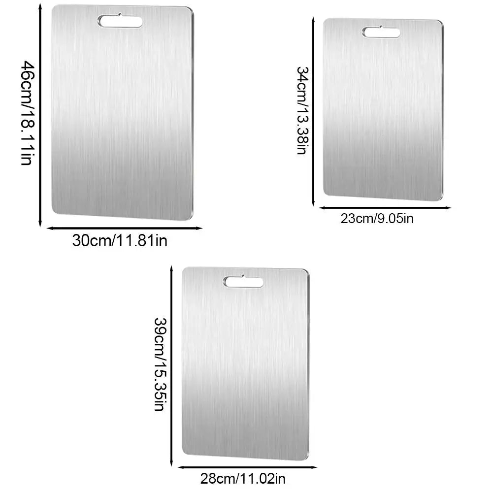 Premium 304 Stainless Steel Kitchen Cutting Board - Durable & Hygienic