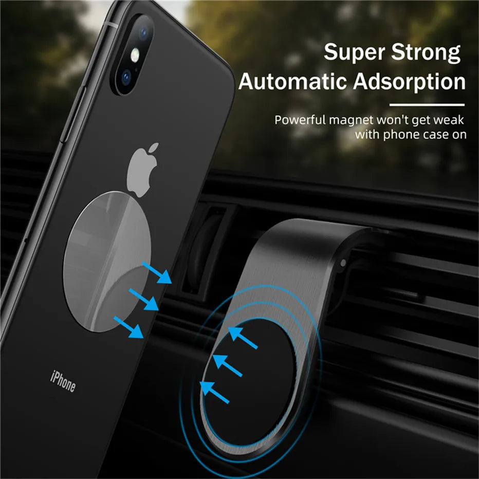 360° Rotating Magnetic Air Vent Car Phone Mount - Universal & Stable