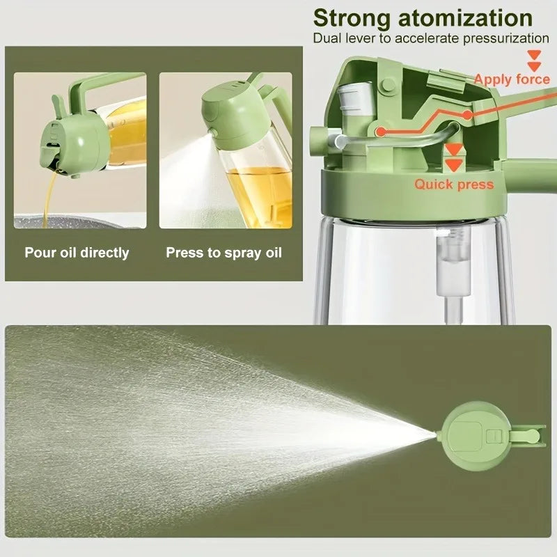 Leak-Proof Premium  2 in 1 & 3-in-1  Oil Spray Bottle
