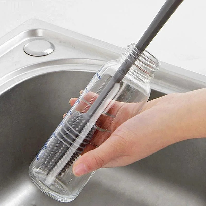 Silicone Bottle & Cup Scrubber - Hygienic Kitchen Glass Cleaner