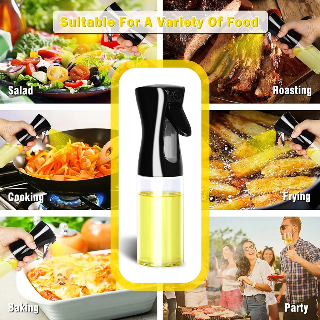 Premium Oil Spray Bottle - 200/300/500ml Leakproof Dispenser for BBQ & Cooking
