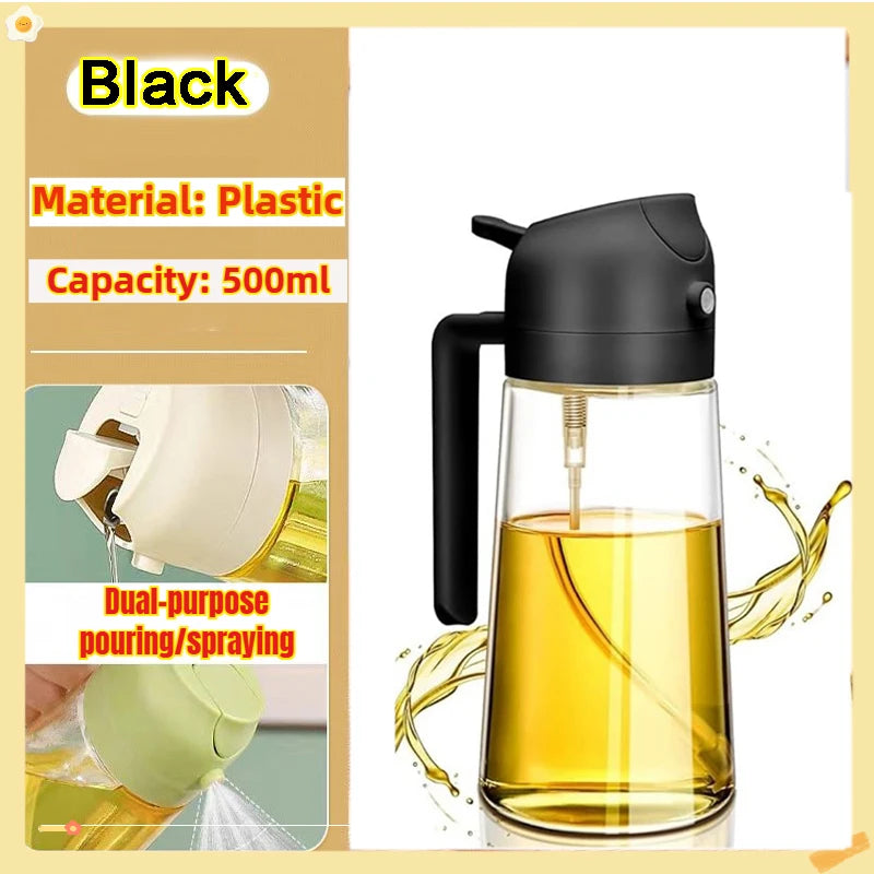 Premium Oil Spray Bottle - 200/300/500ml Leakproof Dispenser for BBQ & Cooking