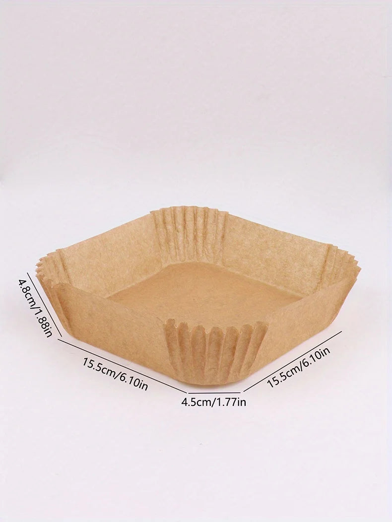 50-Pack Eco-Friendly Air Fryer Paper Liners