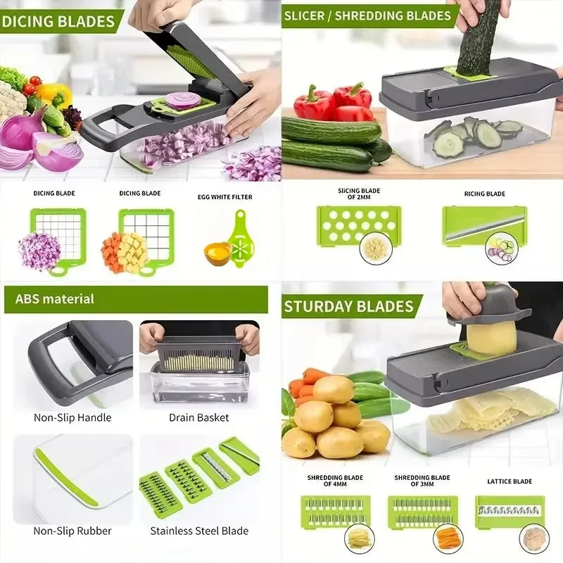 5-in-1 Multifunctional Vegetable Cutter & Chopper