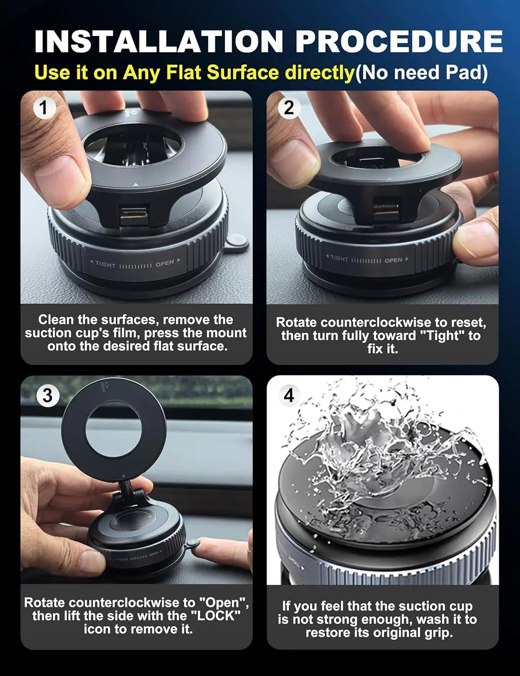 Premium 360° Car Dashboard Phone Holder