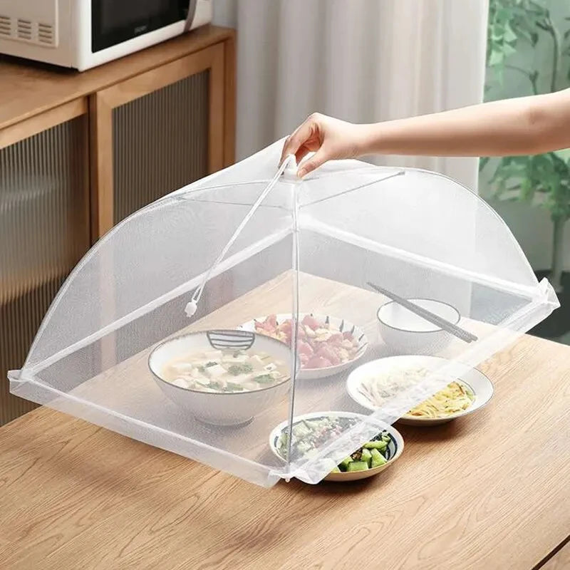 Foldable Food Mesh Cover - Washable Kitchen Table Tent (Protects Against Flies)