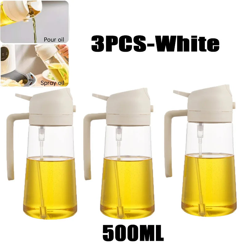 Premium Oil Spray Bottle - 200/300/500ml Leakproof Dispenser for BBQ & Cooking